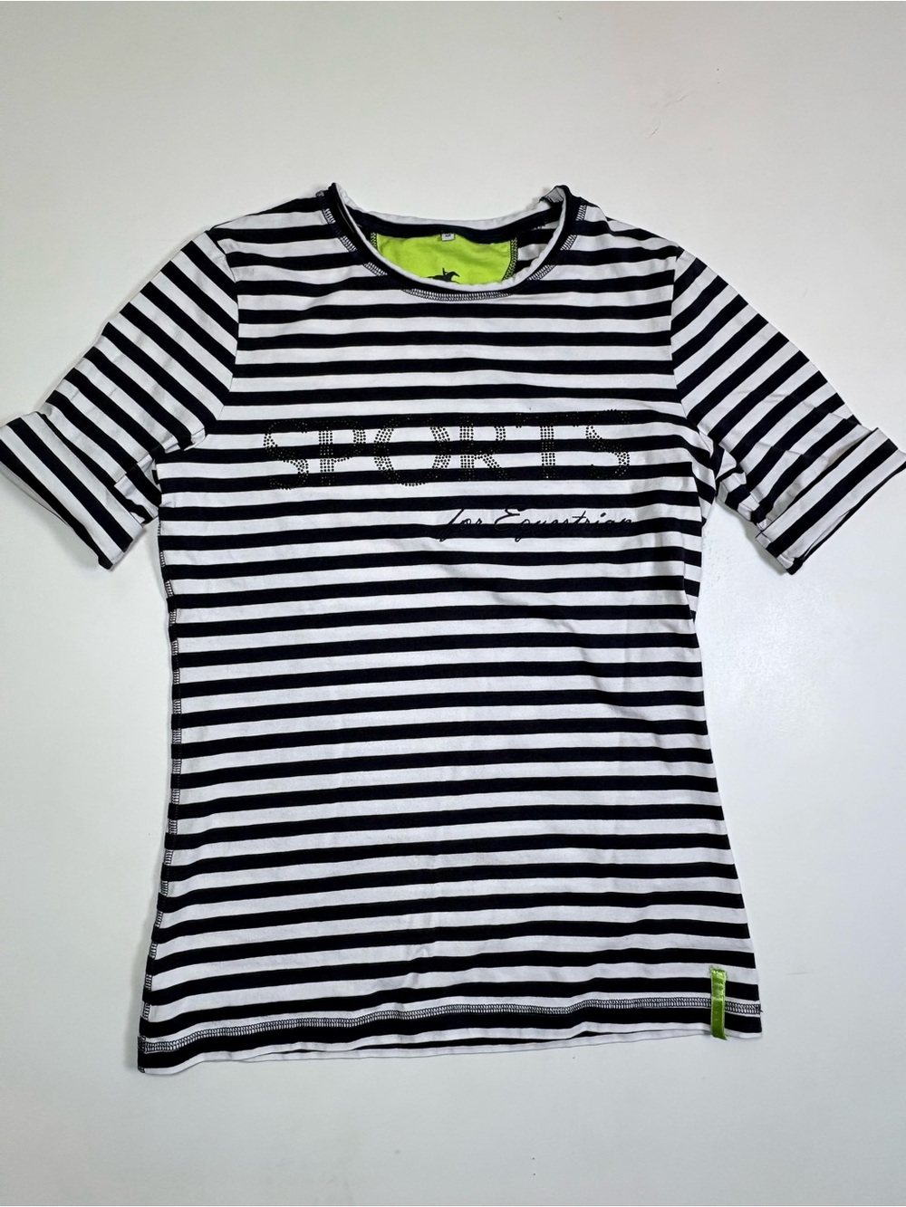Schockemohle Sports for Equestrians Navy & White Striped Short-Sleeve Tee